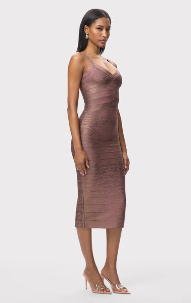 Herve Leger The Indie Dress- Biscotti