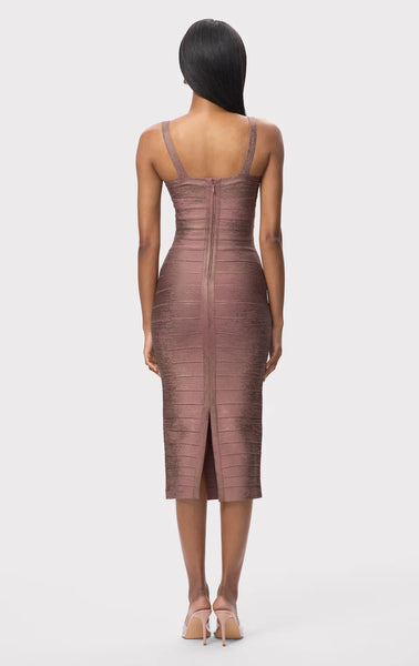 Herve Leger The Indie Dress- Biscotti