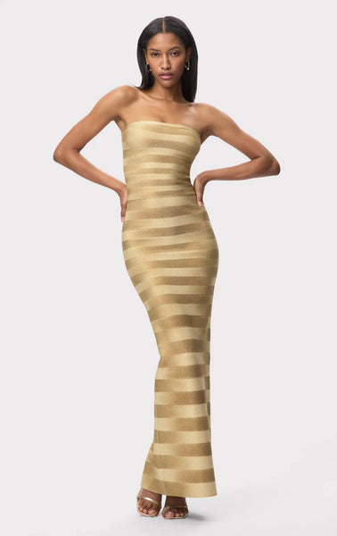 Herve Leger The Nia Gown- Gold Ombre