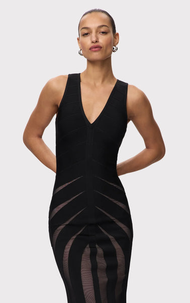 Herve Ledger Valia Gown- Black