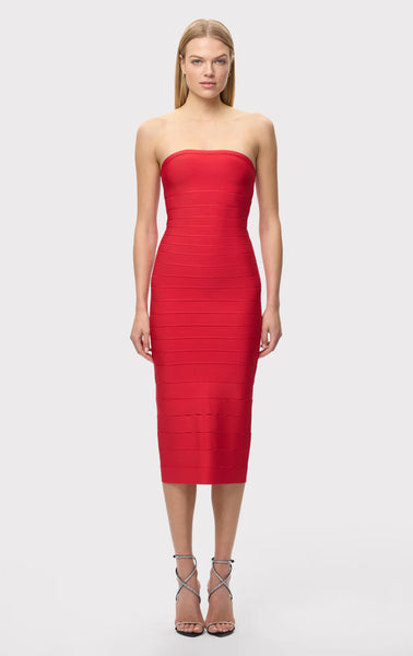 Herve Leger Cassidy Dress- Chili