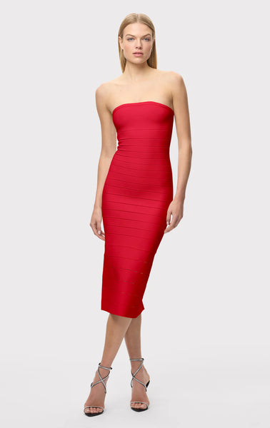 Herve Leger Cassidy Dress- Chili