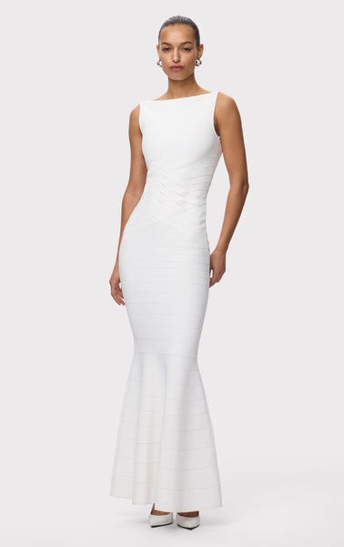 Herve Ledger Dion Dress- Alabaster