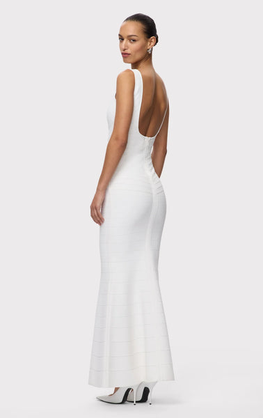Herve Ledger Dion Dress- Alabaster