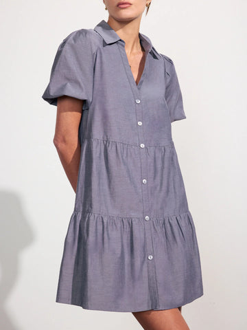 Brochu Walker Havana Mini Dress- Washed Slate