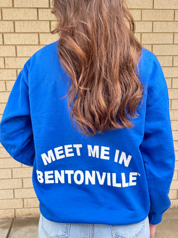 Meet Me in Bentonville CrewNeck Sweat Shirt- Cobalt
