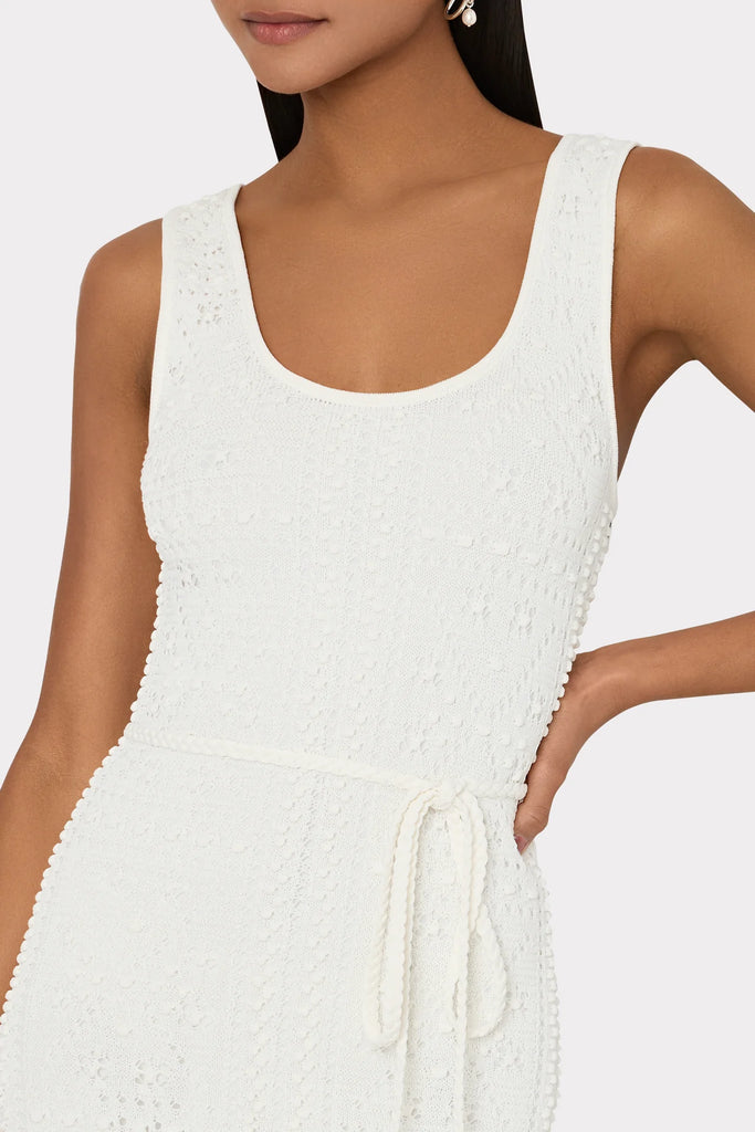 milly bubble pointelle knit midi dress Milly Bubble Pointelle Knit Midi-Dress