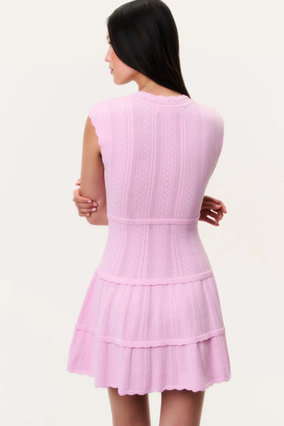 LoveShackFancy Laighton Stretch Pointelle Mini Dress
