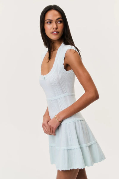 LoveShackFancy Laighton Stretch Pointelle Mini Dress