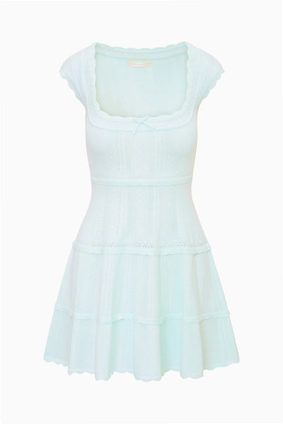 LoveShackFancy Laighton Stretch Pointelle Mini Dress