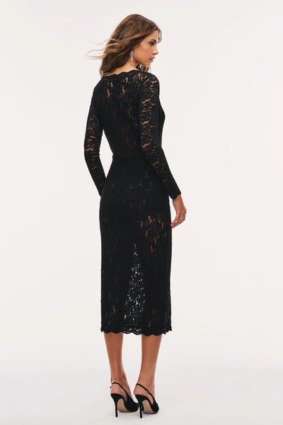 LoveShackFancy Niven Stretch Lace Midi Dress