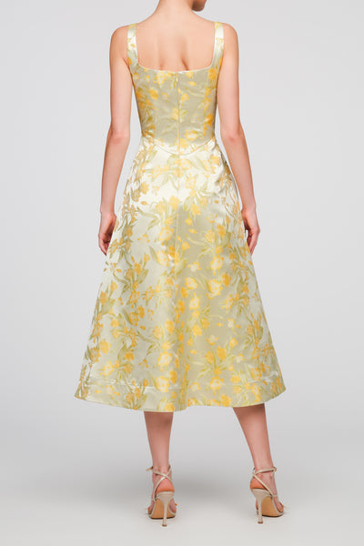 JULIE BASQUE WAIST DRESS