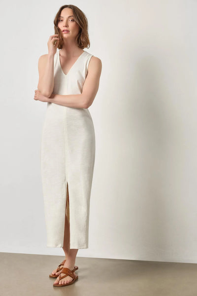 Lilla P V Neck Seamed Maxi Dress