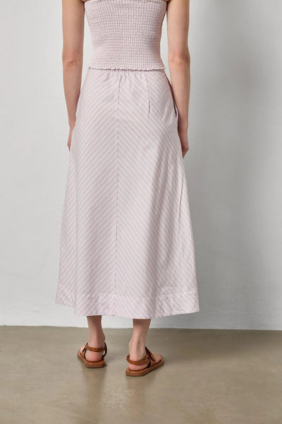 Lilla P Stripe Maxi Skirt- Lavender Stripe