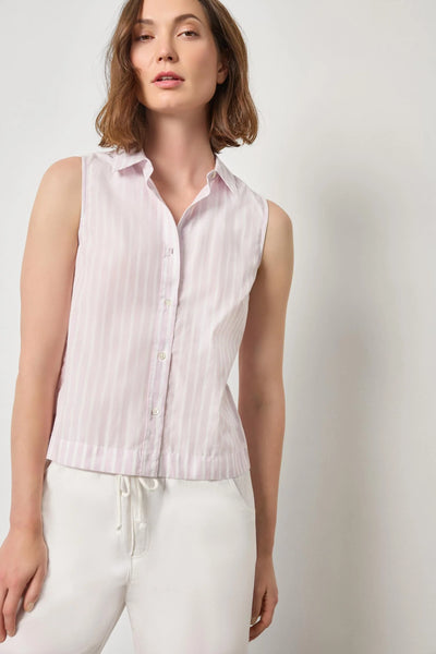 Lilla P Striped Sleeveless Blouse