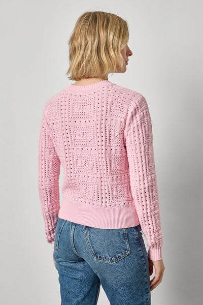 Lilla P Patchwork Stitch Crew Neck Sweater