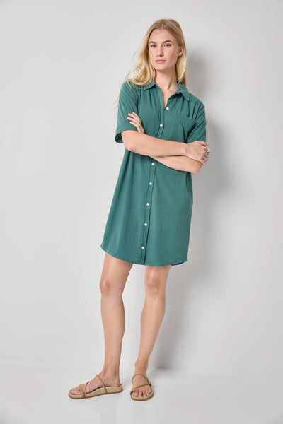 Lilla P Easy Shirt Dress- Everglade