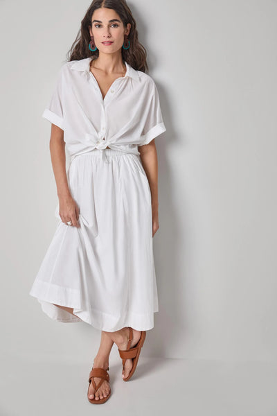 Lilla P Elbow Sleeve Button Down