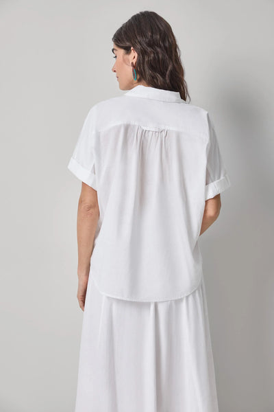 Lilla P Elbow Sleeve Button Down