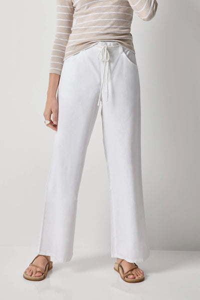 Lilla P Linen Straight Leg Pant