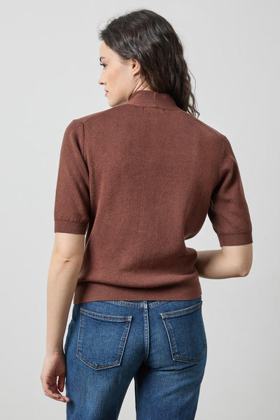 Lilla P V-Neck Elbow Sleeve Sweater