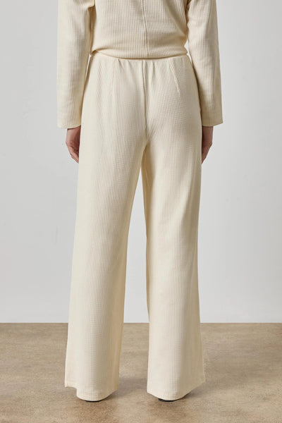 Lilla P Full Length Waffle Pleated Pant