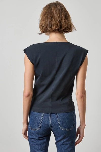 Lilla P Drape Neck Wedge Top