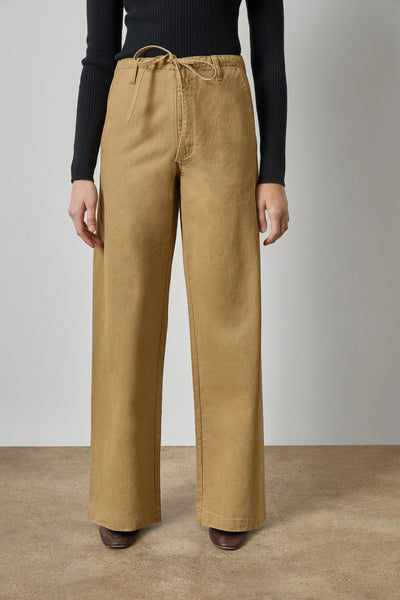 Lilla P Washed Twill Pant- Barley