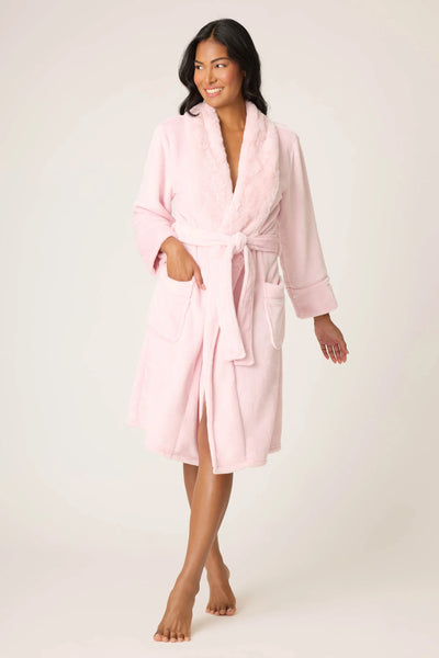 P.J. Salvage Plush Robe- Ballet Pink
