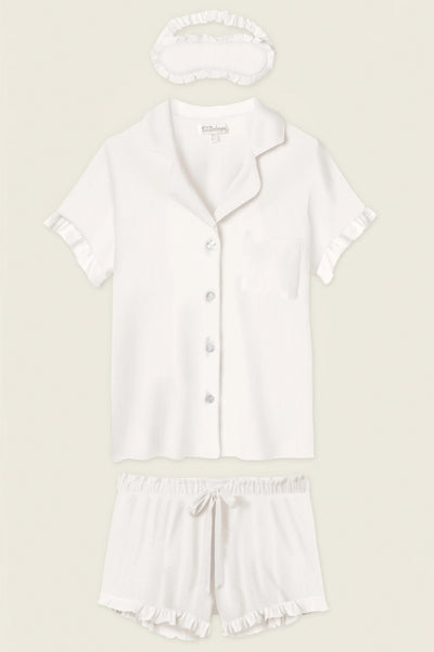 P.J. Salvage Pointelle Ivory 3-Piece Shorts Set