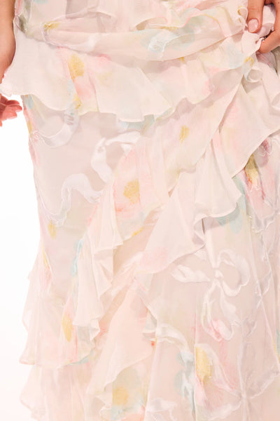 LoveShackFancy Rialto Silk-Blend Maxi Dress