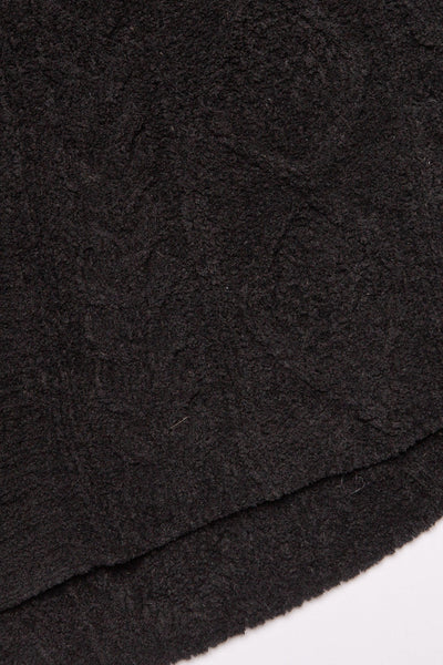 PJ Salvage Robe Cable Knit-  Black