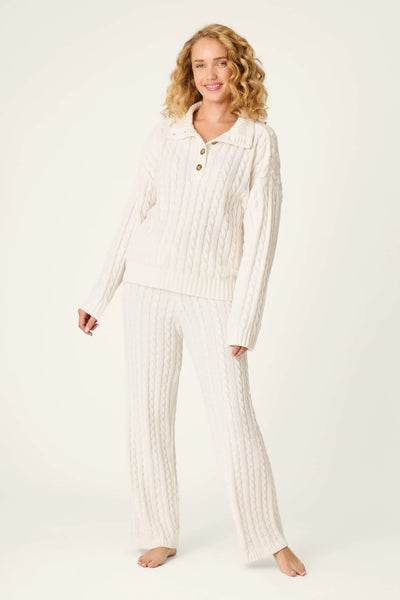 PJ Salvage Chenille Cozy Henley Sweater