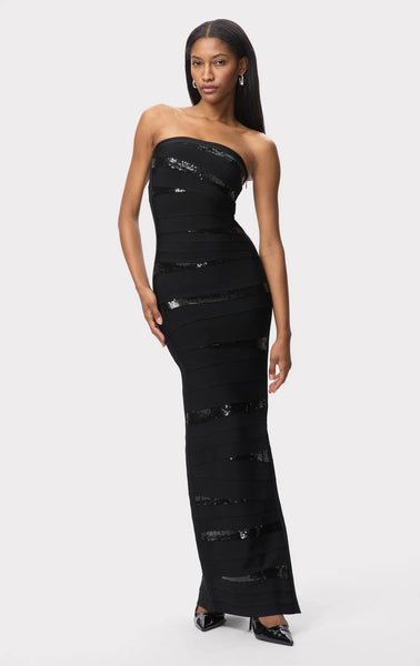 Herve Leger The Chiara Gown- Black
