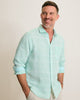 Tommy Bahama Paradisio Plaid Linen Shirt- Sprite