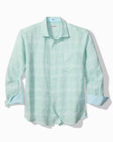 Tommy Bahama Paradisio Plaid Linen Shirt- Sprite