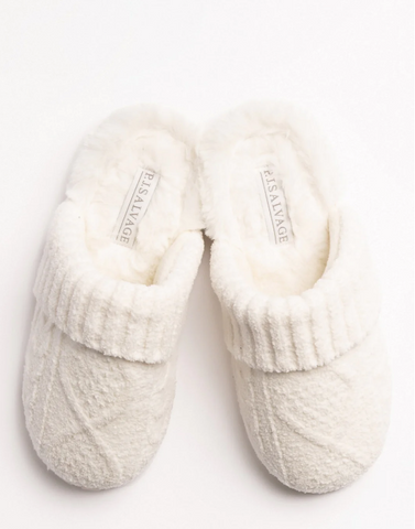 P.J. Salvage Slide Slipper- Cable Knit