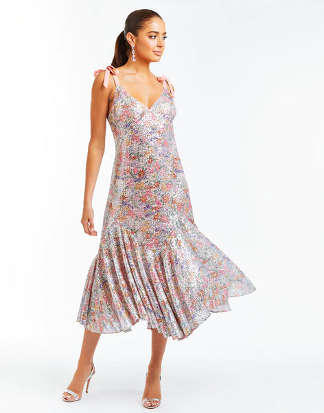 Mestiza Simone Midi Dress- Multi Sequin
