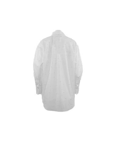 Theo Echo Pearly Blouse- White