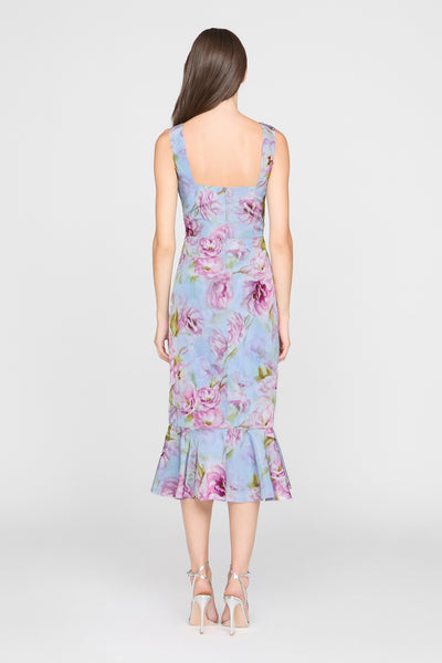 LIVIA PRINTED TAFFETA DRESS
