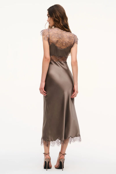 LoveShackFancy Vella Silk-Blend Lace Maxi Dress