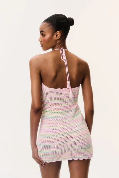 LoveShackFancy Zoa Cotton Crochet Mini Dress