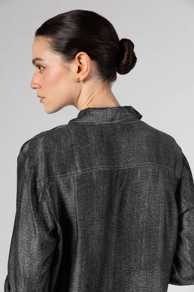 Anaphe Austin Silk Blouse- Black Denim