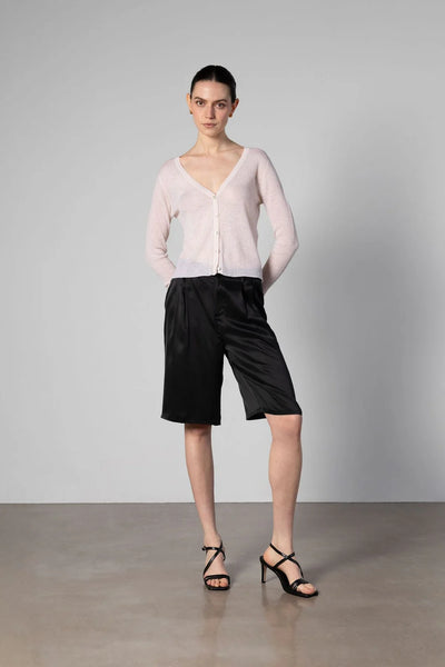 Anaphe Semi Sheer Cashmere Knit Cardigan- Warm White