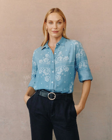 Bella Dahl Boyfriend Button Down- Bandana Wash
