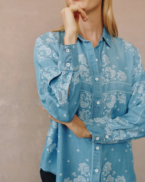 Bella Dahl Boyfriend Button Down- Bandana Wash