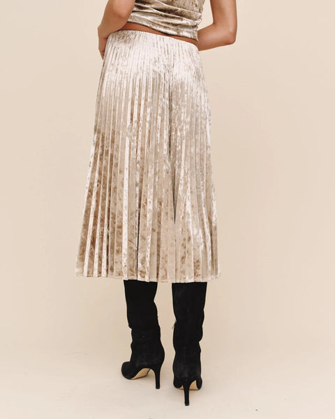 Bella Dahl Velvet Pleated Skirt