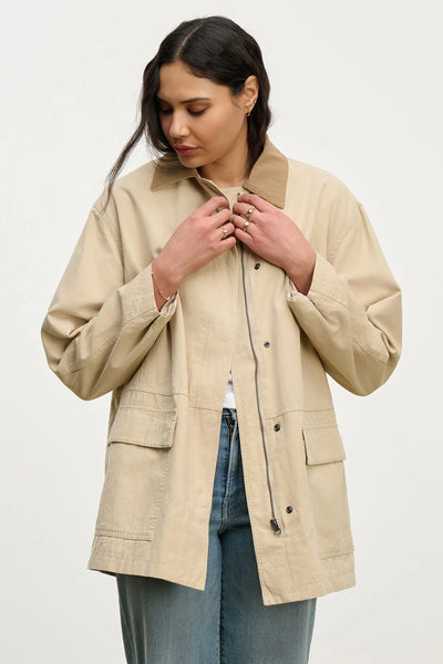 Velvet Rosa Barn Jacket- Sand