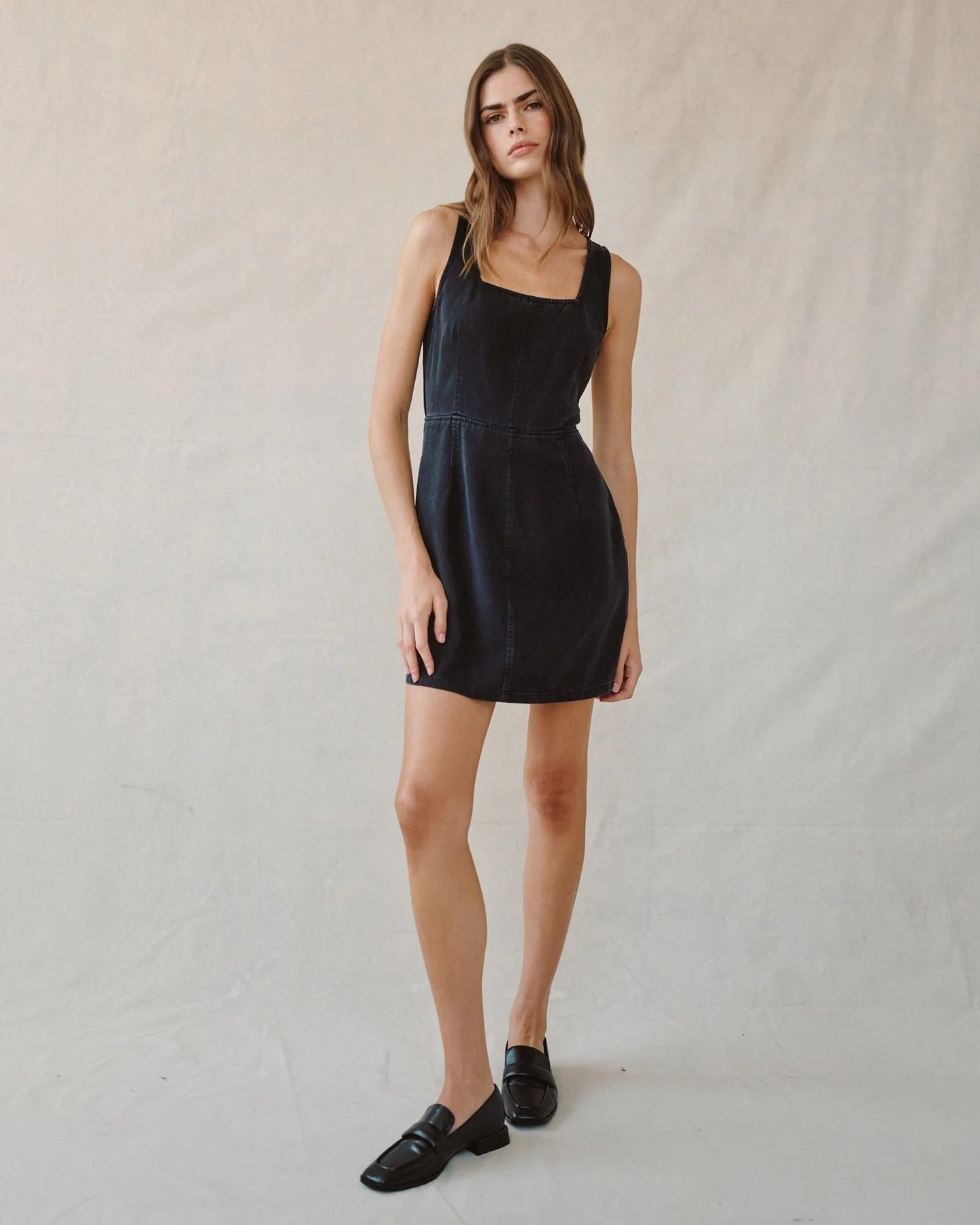 Bella Dahl Mini Dress- Graphite Wash
