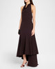 Milly Jade Cady Halter Dress- Dk Chocolate